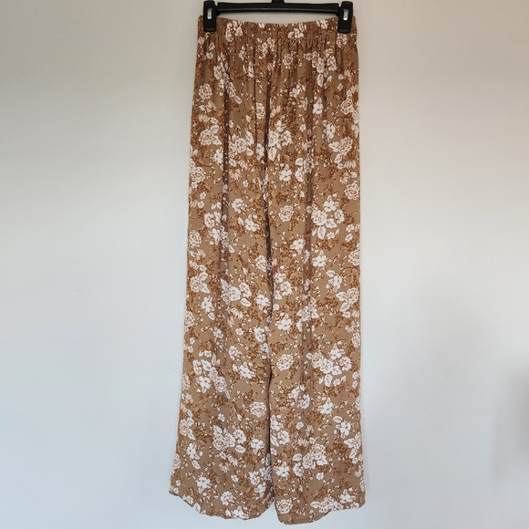 Faithfull the Brand Pants Etta Ditsy Floral Split Leg High Waist Wide Leg Small - Picture 8 of 15